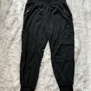 Maeve Black Jogger with Front Button Pockets Size Large